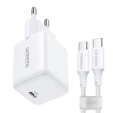 UGREEN X513 30W GAN 1X USB-C NETDOKKING + USB-C-KABEL 1M - HVID #1