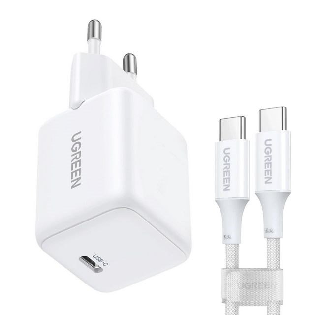 UGREEN X513 30W GAN 1X USB-C NETDOKKING + USB-C-KABEL 1M - HVID #1