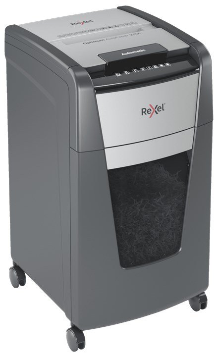 Rexel Optimum AutoFeed+ 225X papirmakulator Krydsmakulering 55 dB 23 cm Sort, Gr #3