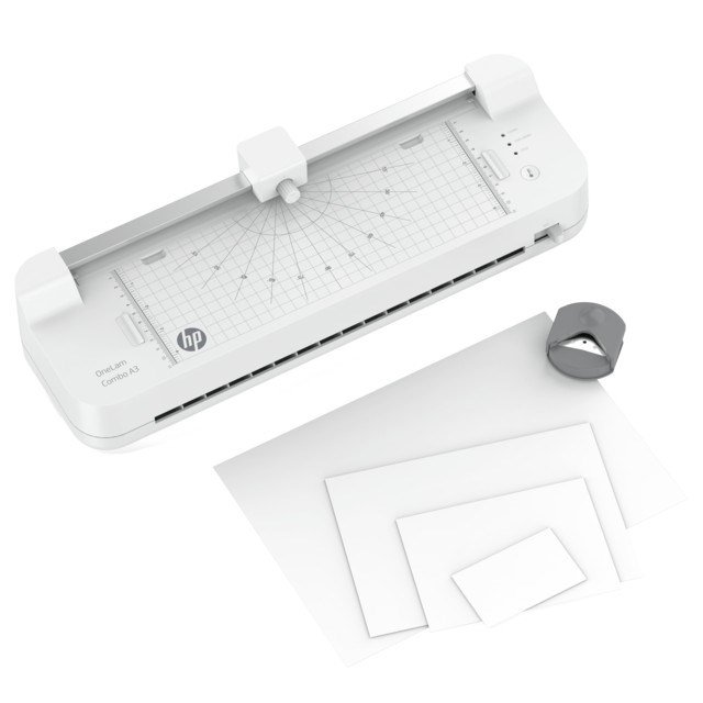 HP ONELAM COMBO A3-lamineringsmaskine, integreret trimmer, lamineringshastighed 40 cm/min, hvid #6