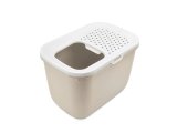 SAVIC HOP Kaffebrun med Hvidt Lg  kattebakke  58,5x39x39,5 cm  1 stk. #3