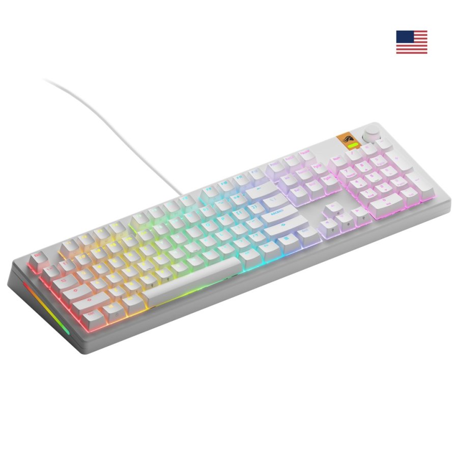 Glorious Gaming GMMK 3 HE 100% Prebuilt tastatur Spil USB QWERTY US engelsk Hvid #1
