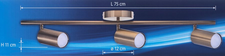 Activejet SPECTRA tredobbelt guld loft vglampe strimmel spotlight GU10 til stuen #5