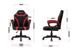 Gaming stol til brn Huzaro Ranger 1.0 Red Mesh, sort, rd #9