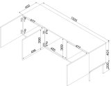 RTV-skab ISLA 150.5x40x60 sort mat #4