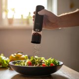 ELDOM ZMP5 BATTERIDREVET PEBER- OG SALTKV�RNES�T MED STATIV, SORT #9