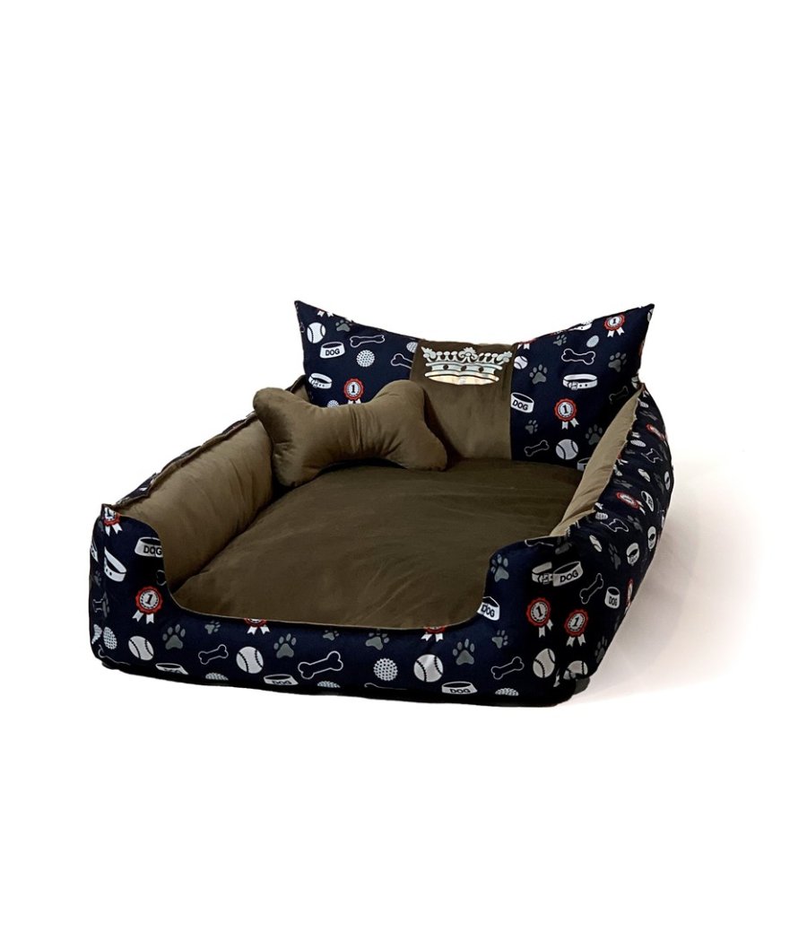 GO GIFT Hunde- og katteseng XL - brun - 100x80x18 cm #1