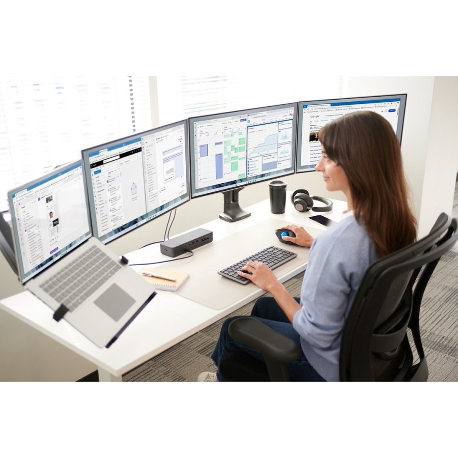 Kensington SmartFit One-Touch-arm til to sk�rme, som kan justeres i h�jden #11
