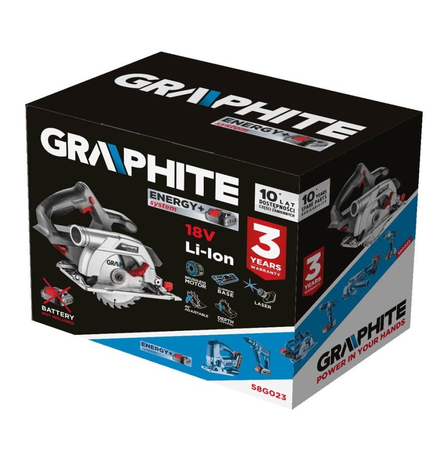 Graphite 58G023 transportabel rundsav 16,5 cm Gr, Rd, Slv 4200 rpm #13