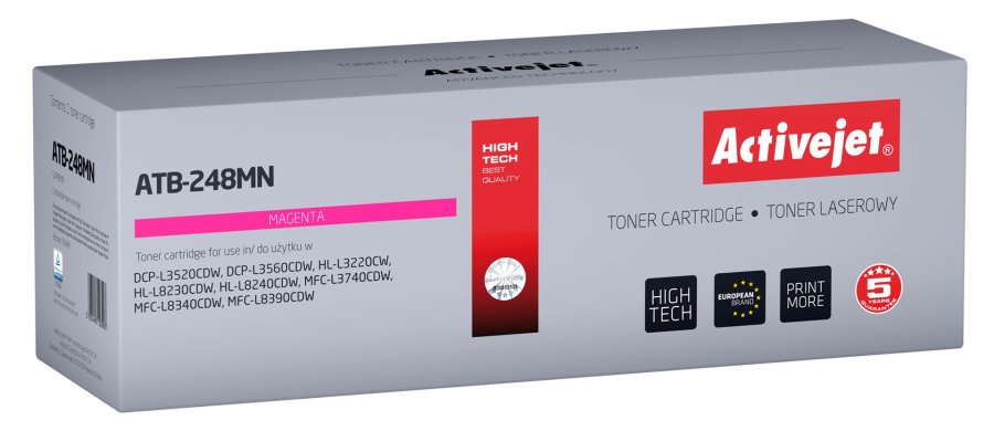 Activejet ATB-248MN Toner til Brother-printere; Erstatning Brother TN248M; Supreme; 1000 sider; lilla) #1