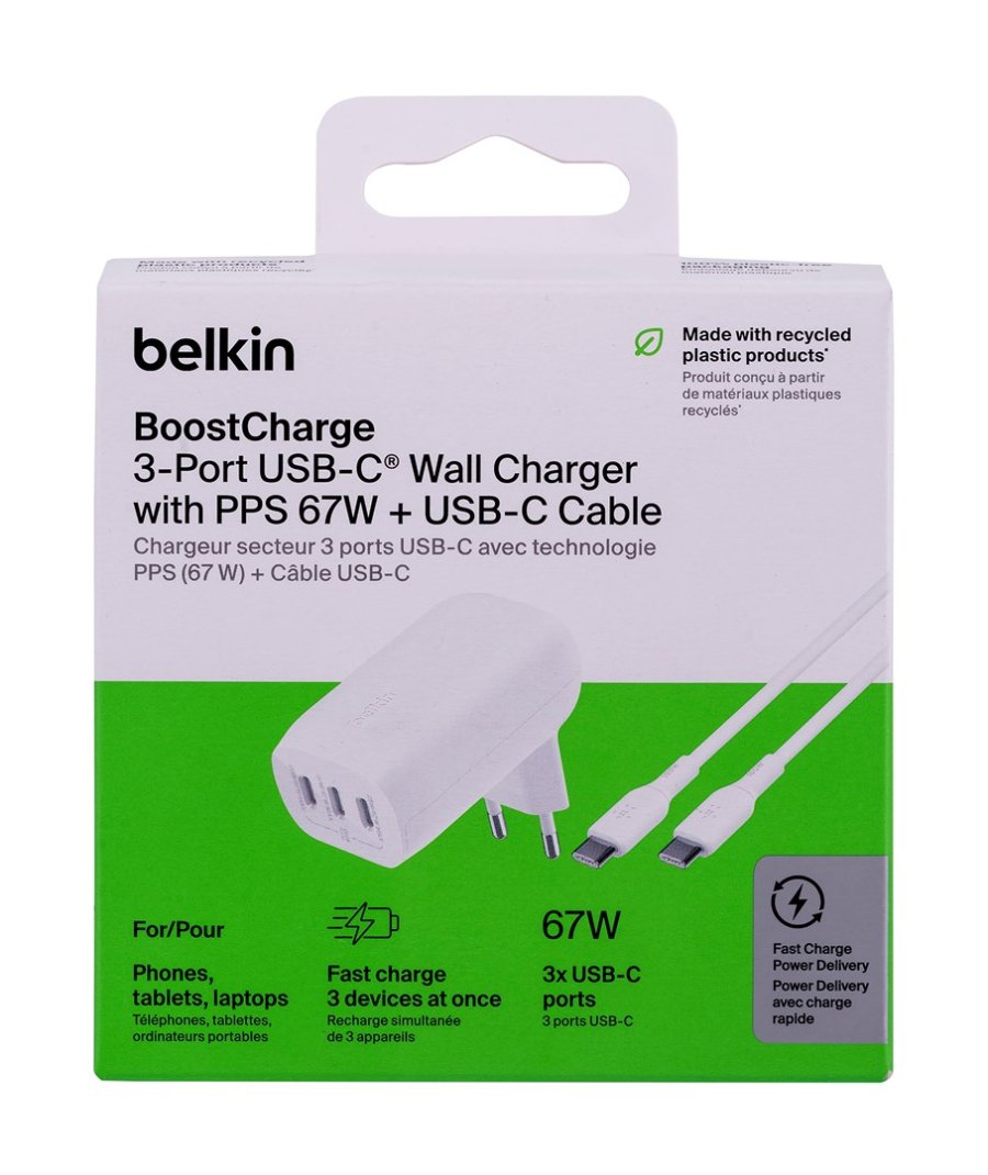Belkin BoostCharge Laptop, Smartphone, Universel Hvid Vekselstrm Hurtig opladning Indendrs #4