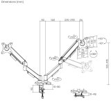 Deltaco ARM-1300-B tv-beslag 81,3 cm (32