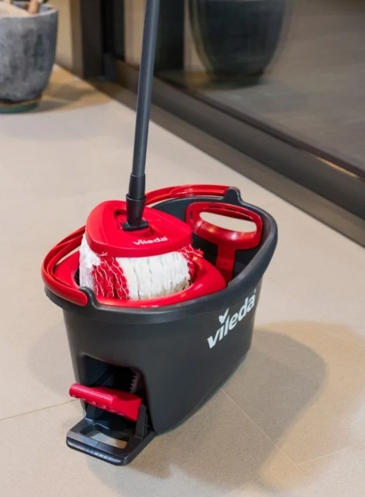 Mop with Bucket Vileda mop en steel Supermocio 3Action Hvid Rd Mikrofibre #12
