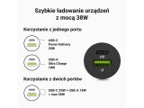 Green Cell GC PowerRide Nano38 38W 6A 1x USB-C 1x USB-A biloplader #10