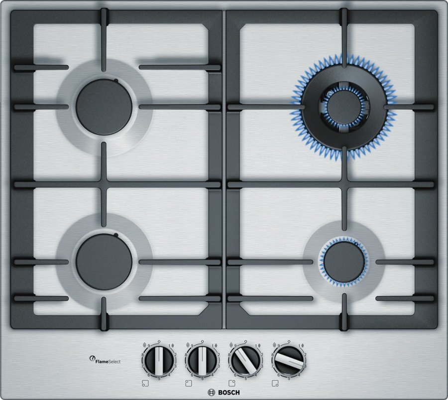 Bosch Serie 6 PCH6A5B90 kogeplade Rustfrit stl Indbygget 60 cm Gaskomfur 4 zone(s) #1