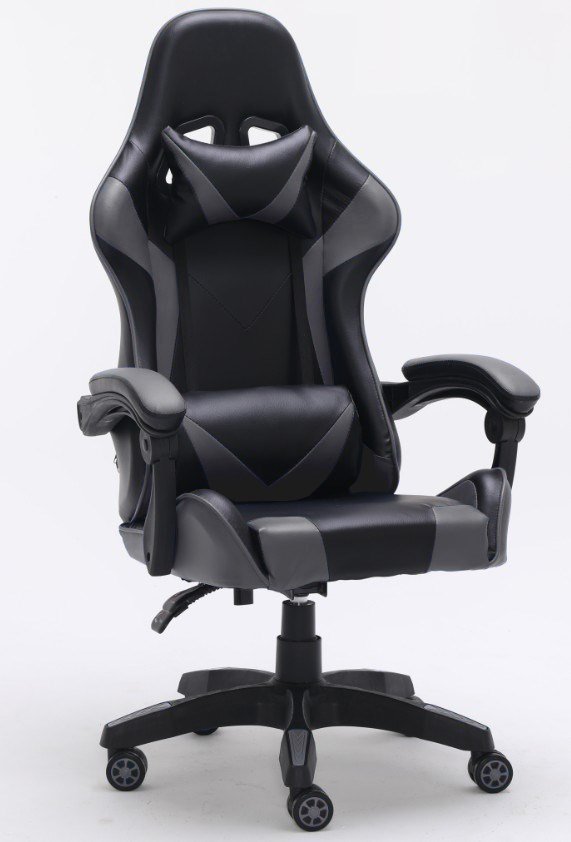 Topeshop FOTEL REMUS SZARY Computermbel og kontorstol Polstret sde Polstret rygln #1