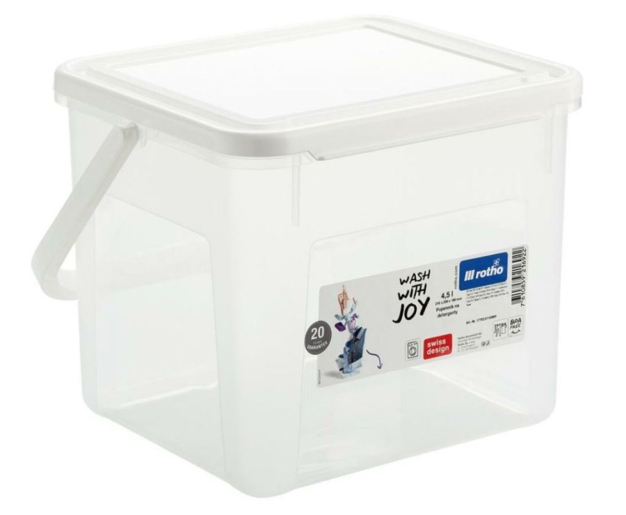 Beholder Rotho Basic Hvid Gennemsigtig 4,5 L #1