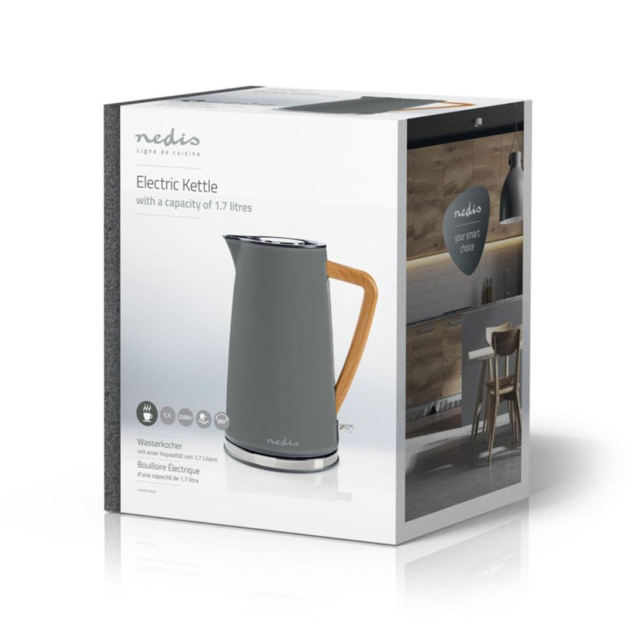 Elkedel | 1.7 l | Soft-Touch | Gr | Drejelig 360 grader | Skjult varmeelement | Strix-controller | Beskyttelse mod kogetrring #7