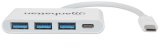 Manhattan 163552 interface hub USB 3.2 Gen 1 (3.1 Gen 1) Type-C 5000 Mbit/s Hvid #4