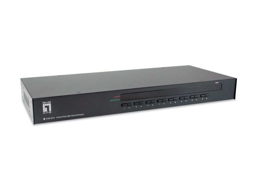 LevelOne KVM-3216 KVM Switch Stativ-montering Sort #1