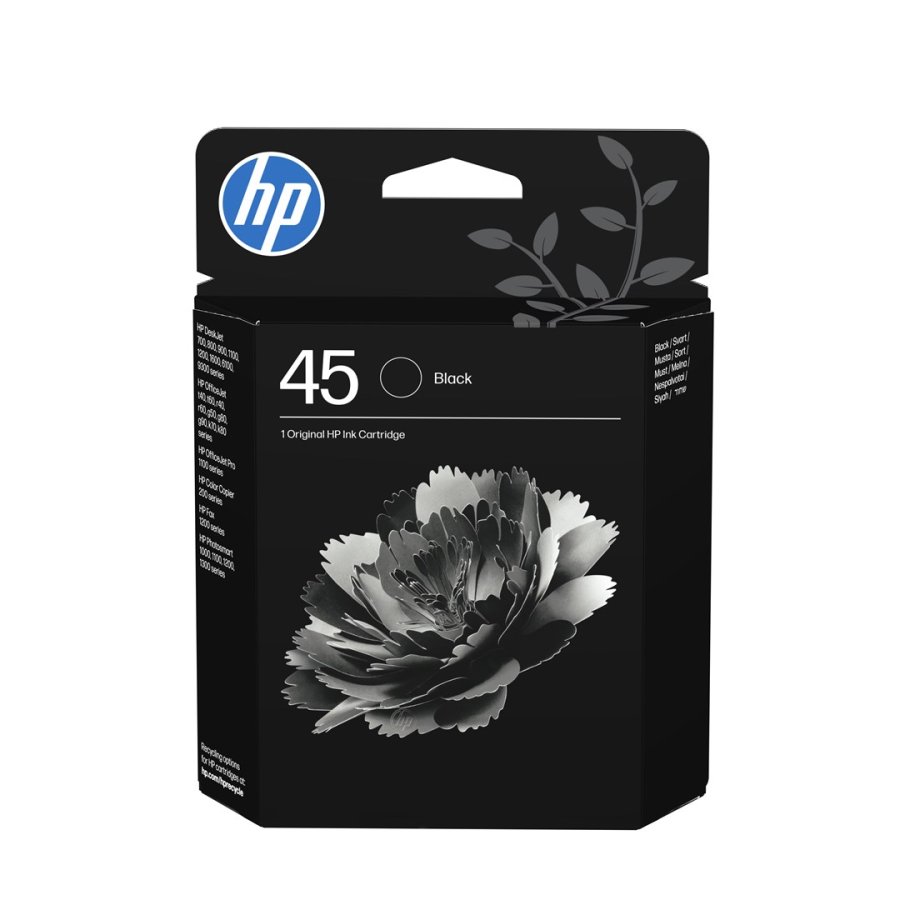 HP Original 45-bl�kpatron, stor, sort #5
