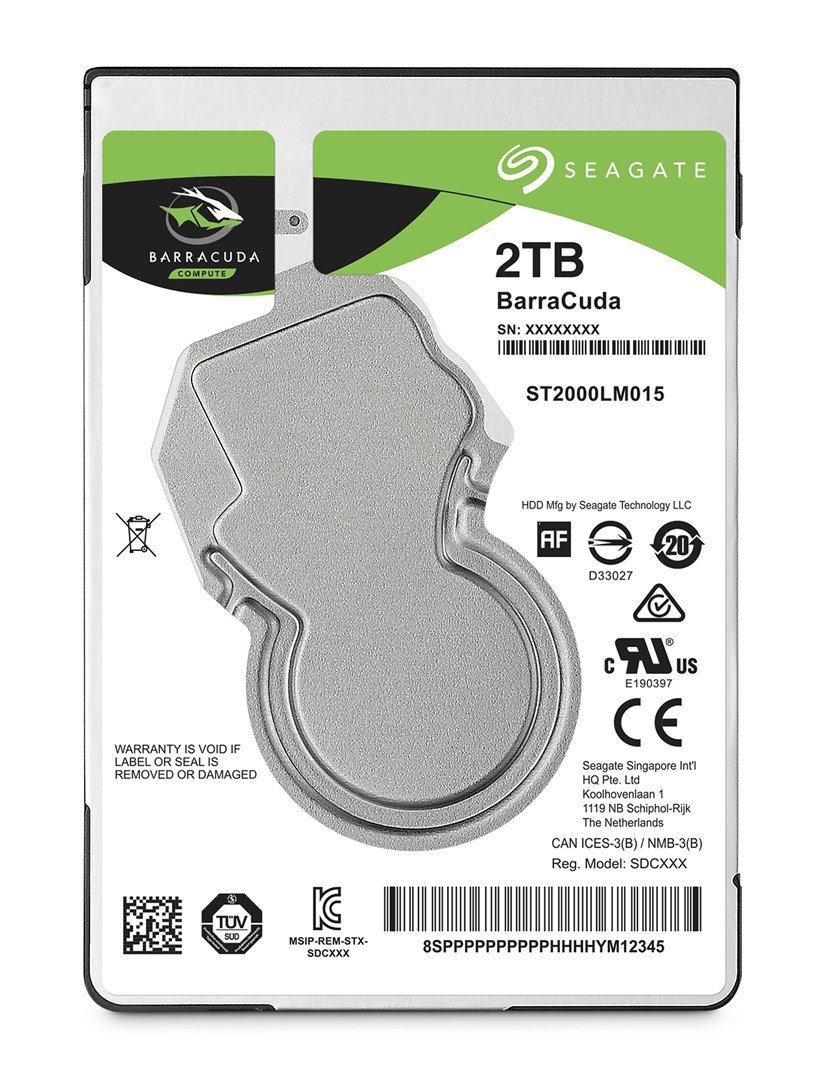 Seagate BarraCuda harddisk 2 TB 5400 RPM 128 MB 2.5