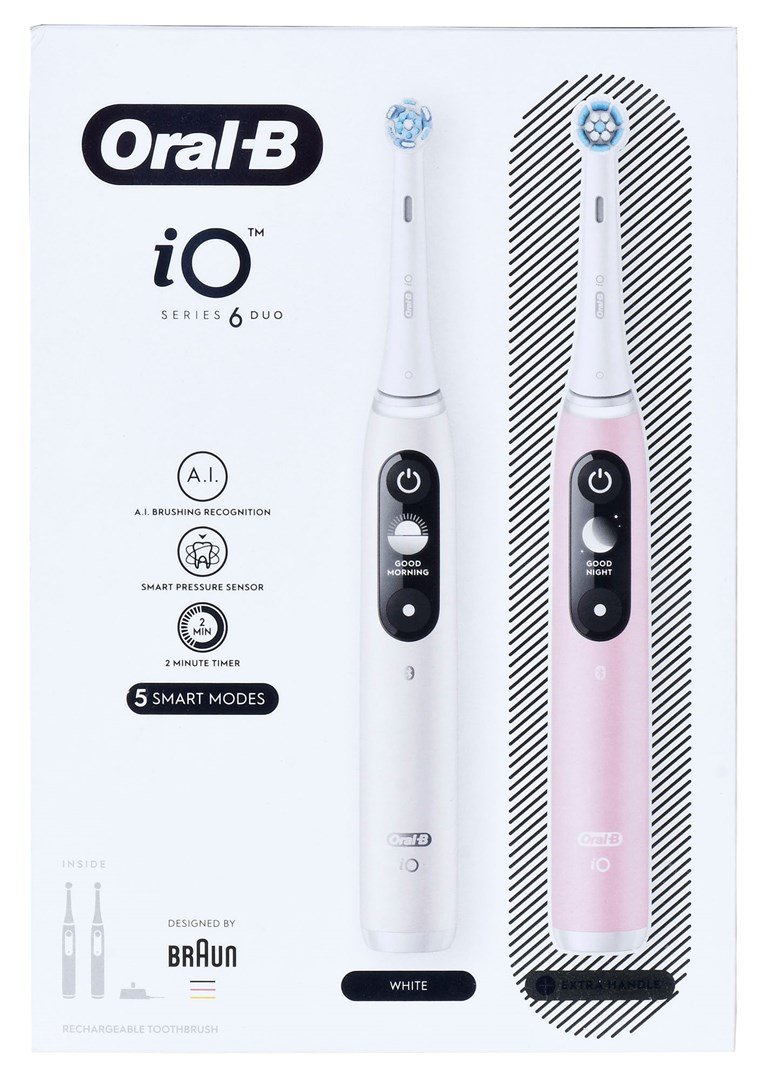 Braun Oral-B iO6 DuoPack Hvid/Pink #8