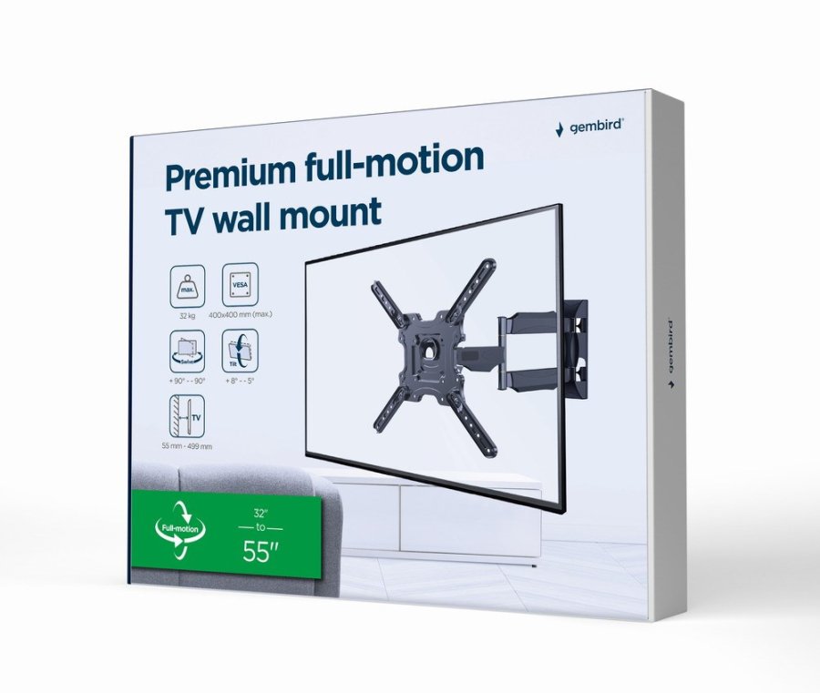 Gembird WM-55ST-01 tv-beslag 139,7 cm (55