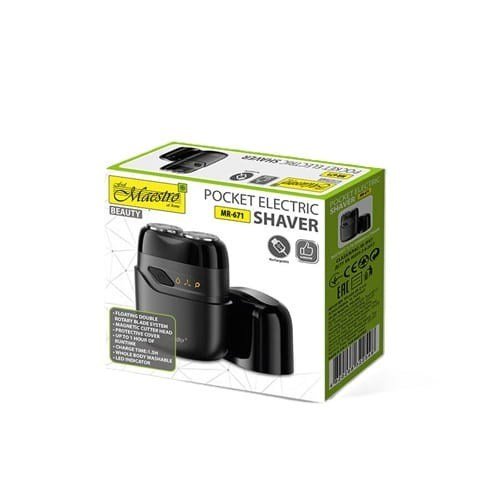 MAESTRO MR-671 USB elektrisk barbermaskine til rejsebrug #1