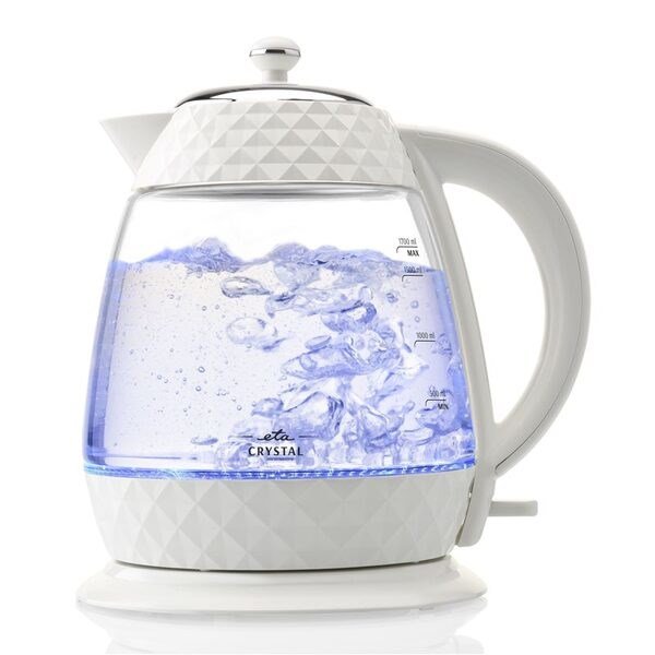 Eta Crystal elkedel 1,7 L 2200 W Transparent, Hvid #1