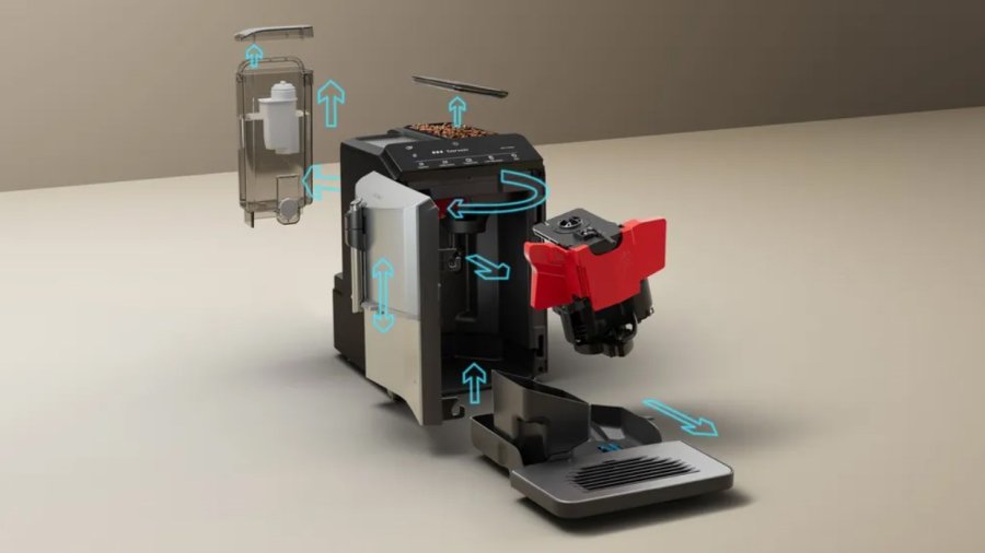 Siemens TF303E01 EQ300 espressomaskine (slvfarvet; 1300 W) #8