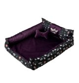 GO GIFT Hunde- og katteseng L - lilla - 90x75x16 cm #1