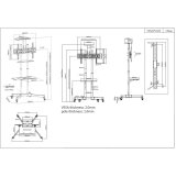 Manhattan 461238 skrmbeslag og -stativer 177,8 cm (70