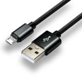 everActive micro USB-kabel 1m - Sort, flettet, understttelse af hurtig opladning, 2,4A - CBB-1MB #2