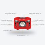 Montis Bateryjna latarka nagowna z sensorem MT002 R�d, Sort Hovedb�nd lommelygte LED #5