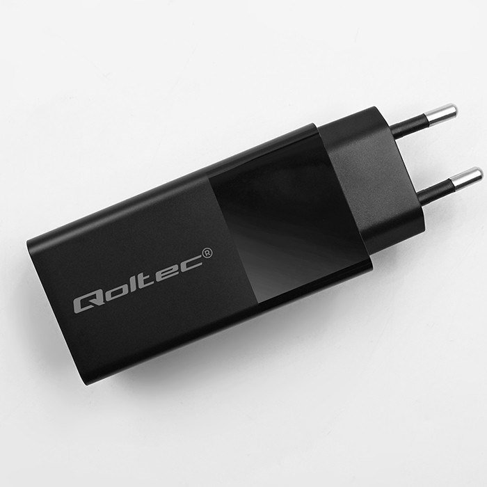 Qoltec 52382 GaN POWER PRO oplader | 1xUSB type C | 1xUSB A | 100W | 5-20V | 1,5-5A | PD | Sort #5