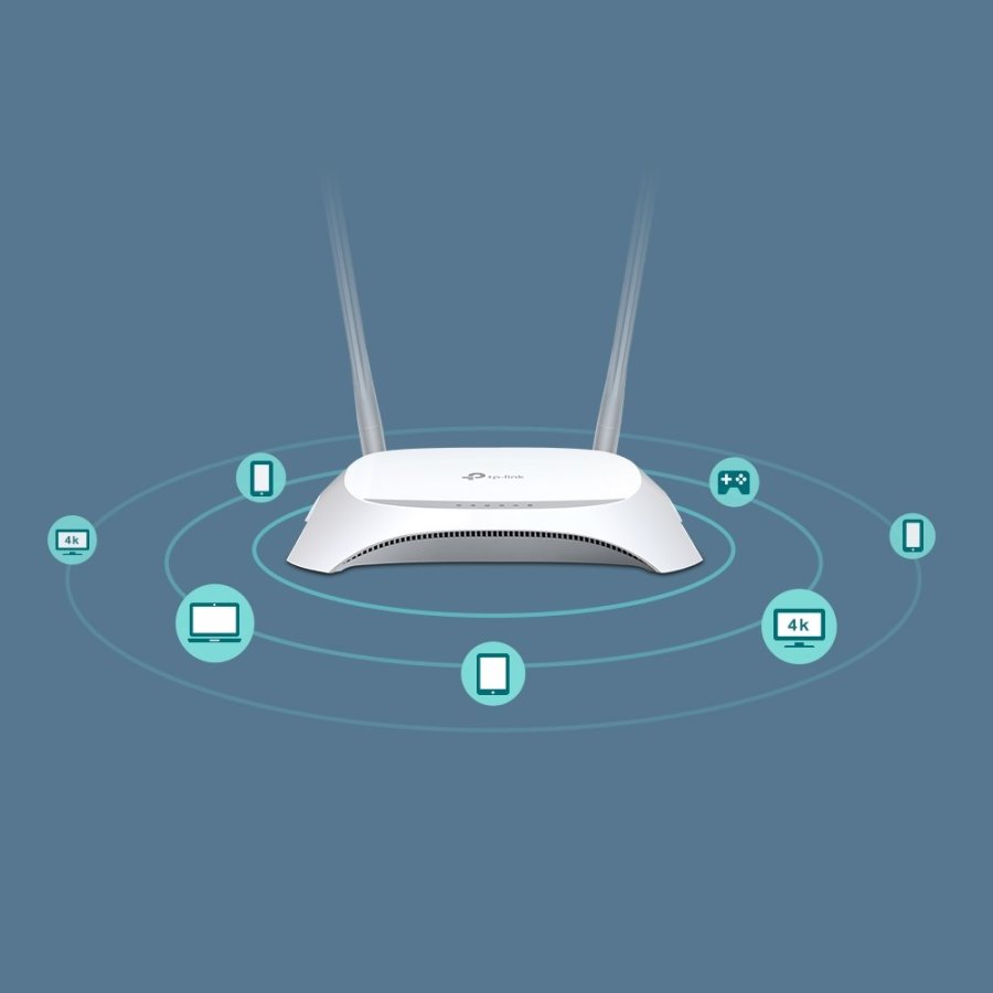 TP-Link TL-MR3420 tr�dl�s router Hurtigt ethernet Enkelt band (2,4 GHz) Sort, Hvid #9