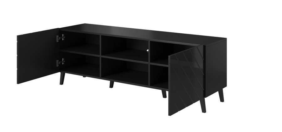 RTV-skab ABETO 150x42x52 sort blankt #7