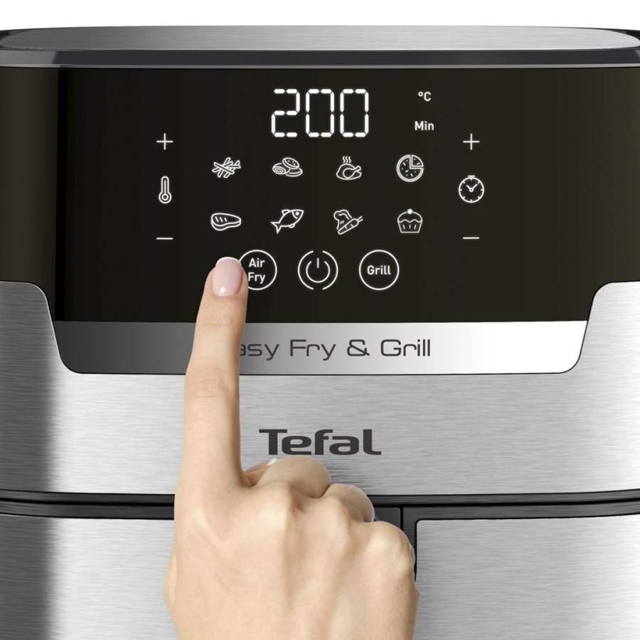 Tefal Easy Fry & Grill EY505D Enkelt 4,2 L Enkeltstende 1550 W Varmluftsteger Rustfrit stl #19