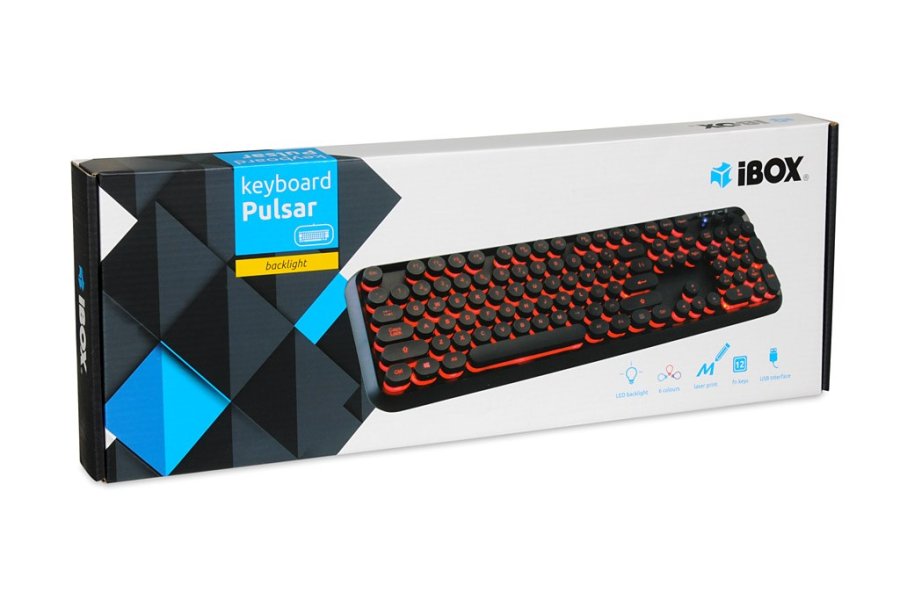 TASTATUR I-BOX PULSAR IKS620, LED, KABLET #13
