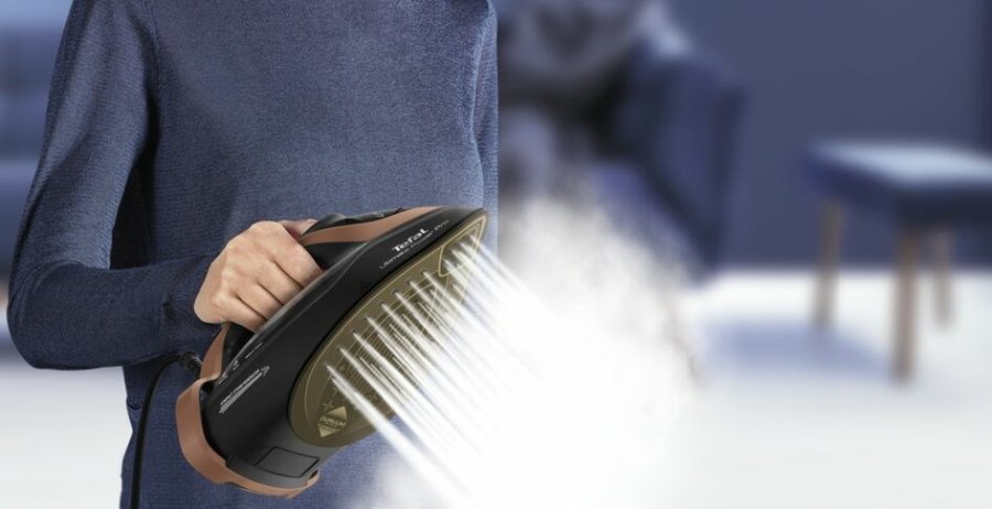 Tefal Ultimate Power Pro FV9E50 Tr & dampstrygejern Durilium AirGlide Autoclean soleplate 3200 W Sort, Kobberfarve #6