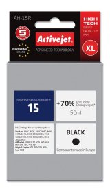 Activejet AH-15R blk (erstatning HP 15 C6615N; Premium; 50 ml; sort) #1