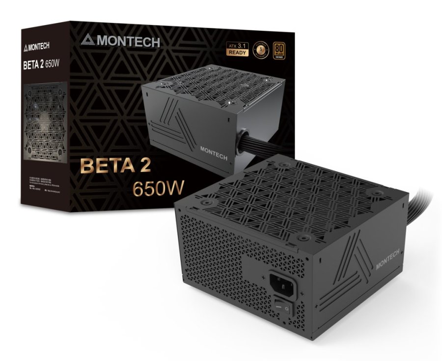Montech BETA 2 enhed til str�mforsyning 650 W 20+4 pin ATX ATX Sort #1