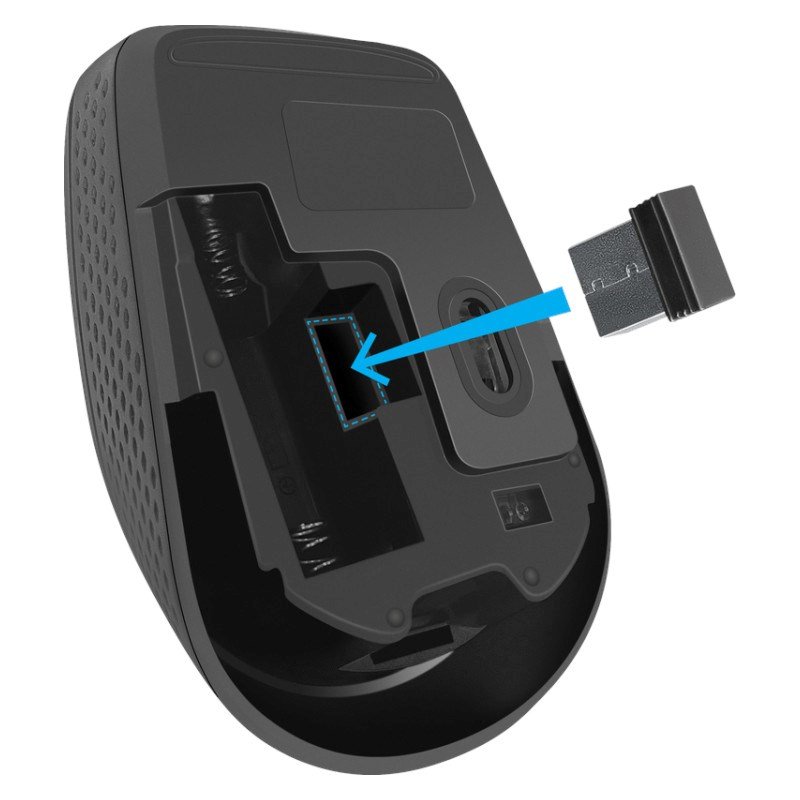 MOUSE DEFENDER TIANA MB-055 RF BEZPRZEWODOWA SILENT CZARNA 1000dpi 3P #2