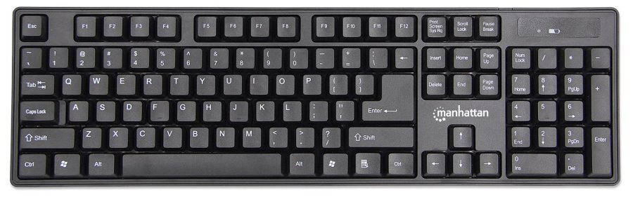 Manhattan 178990 tastatur Mus inkluderet Universel RF trdlst Sort #5