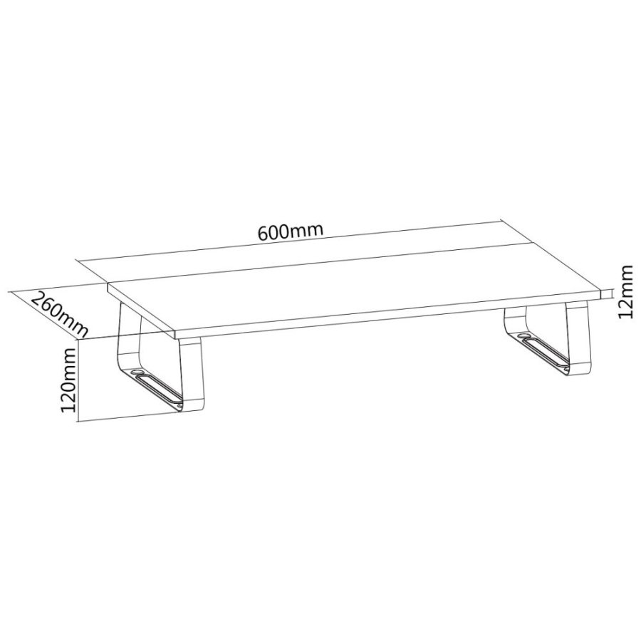 Techly ICA-MS 600TY skrmbeslag og -stativer Skrivebord Sort #4