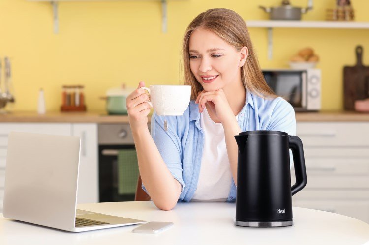 IDEAL Elkedel 1,7 l, st�lkabinet, effekt 1500 W, sort #2