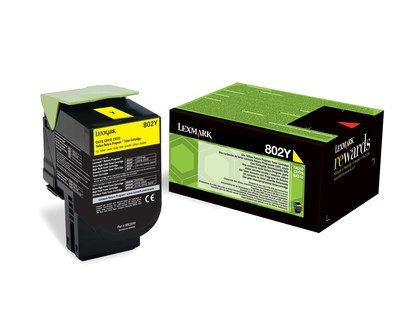Lexmark 802Y tonerpatron 1 stk Original Gul #1
