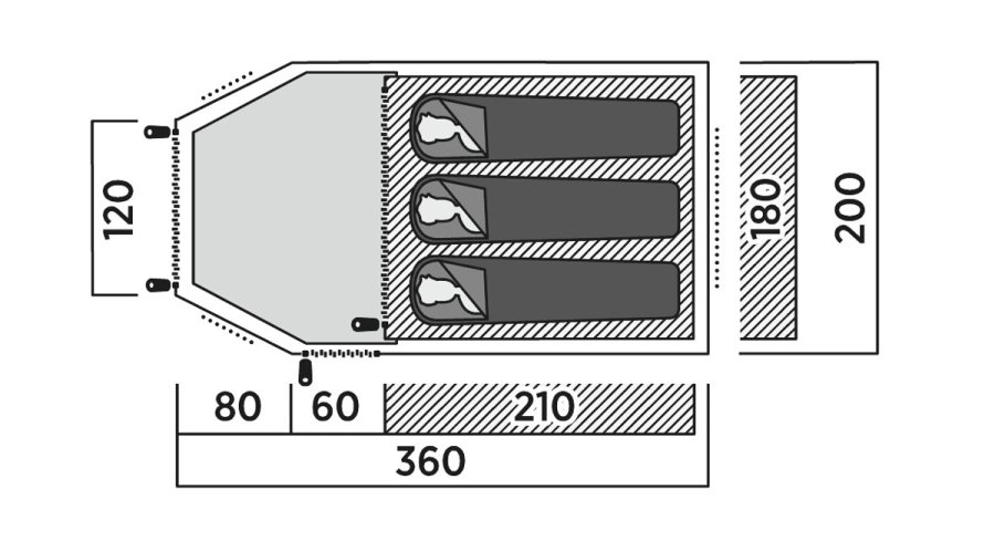 Easy Camp Lomsdal 3 Grn Kupel/Igloo telt #6