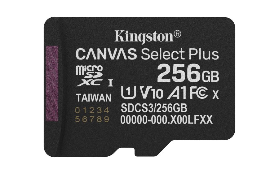 Kingston Technology 256 GB micSDXC Canvas Select Plus Gen3 150R A1, enkelt pakke uden ADP #1
